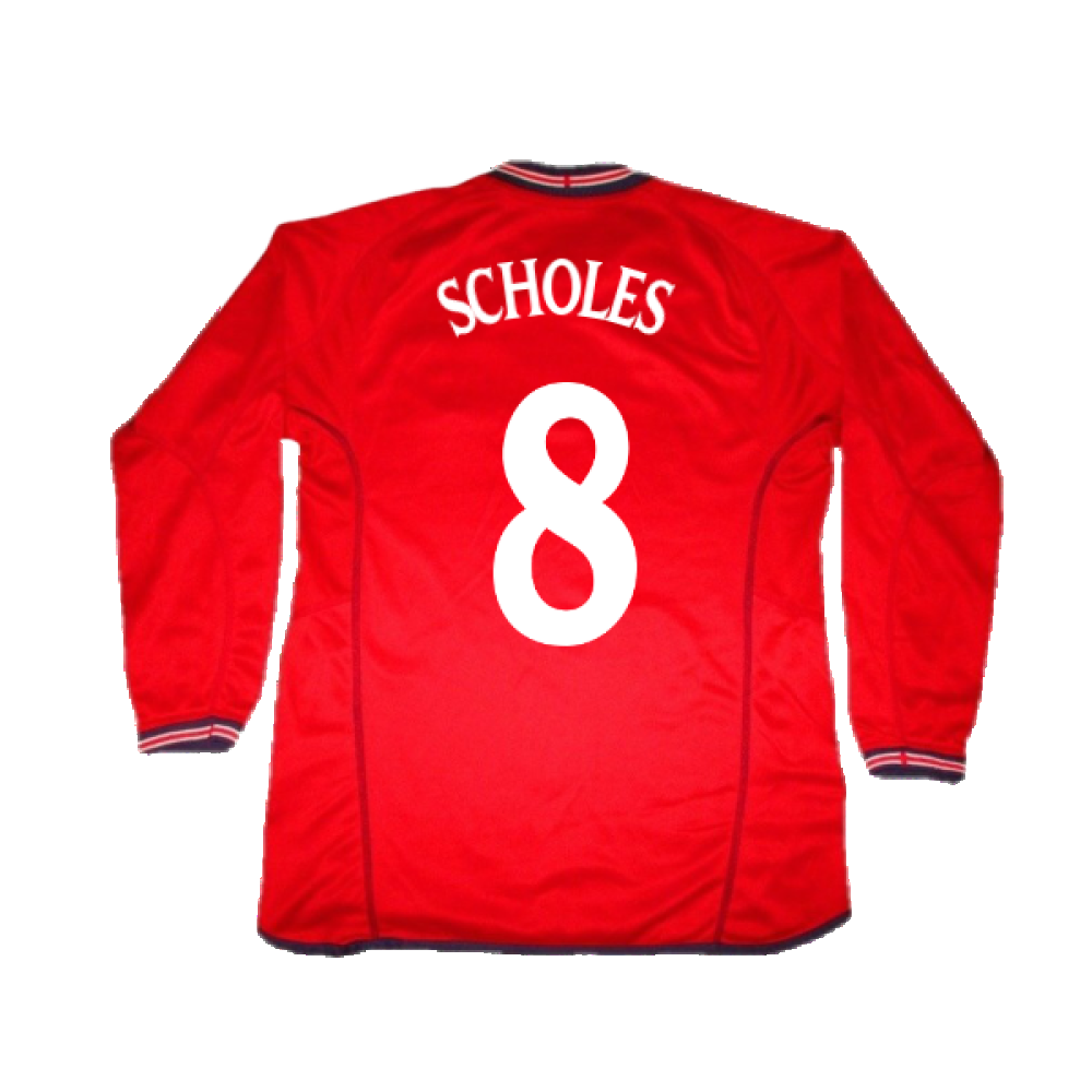 England 2006-08 Long Sleeve Away Shirt (Excellent) (Scholes 8)_1