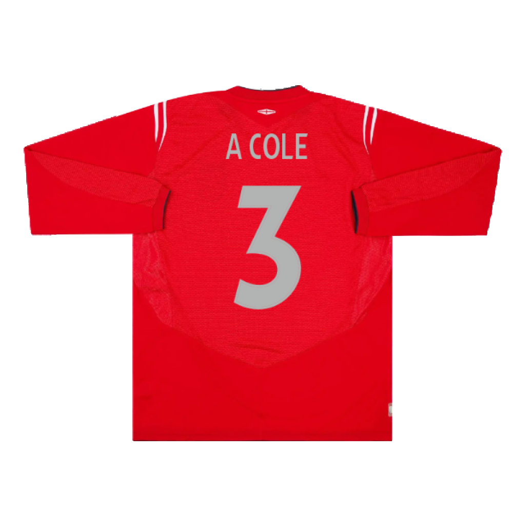 England 2004-06 Long Sleeve Away Shirt (L) (Excellent) (A Cole 3)_1
