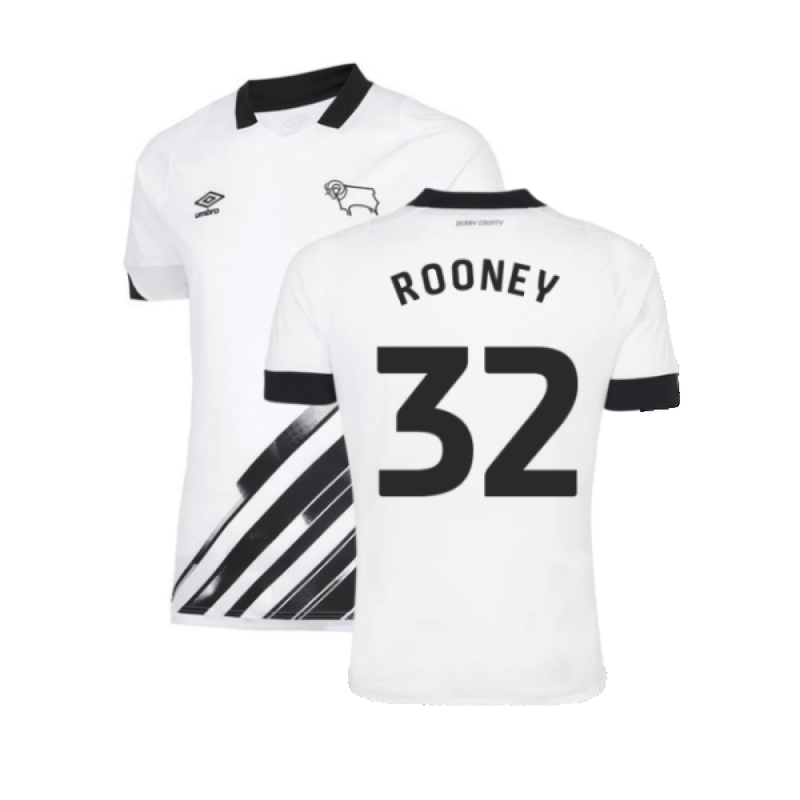 Derby County 2022-23 Home Shirt (Sponsorless) (XXL) (Rooney 32