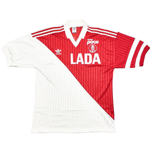 1990/91 MONACO HOME SHIRT (L) ADIDAS