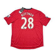 2012/13 Manchester United Buttner #28 *BNWT* Home Shirt (XXL) Nike