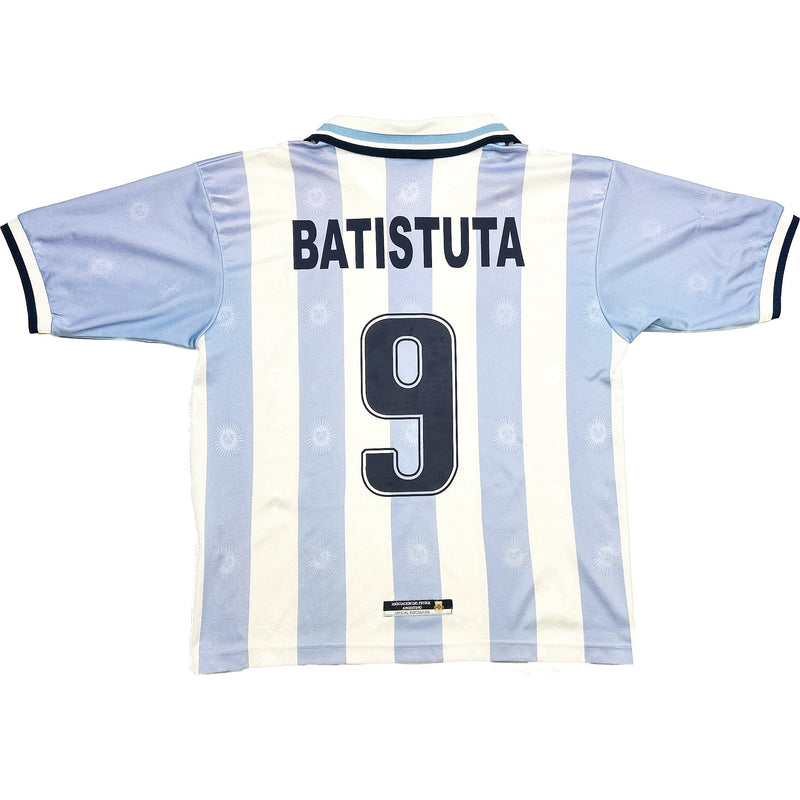 1999/00 Argentina Batistuta #9 Home Shirt (M) Reebok