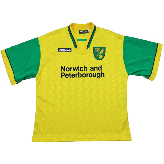CULT KITS - 1996/97 NORWICH CITY HOME SHIRT (M) MITRE