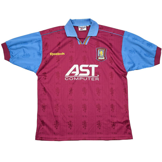 1995/97 ASTON VILLA *MINT* HOME SHIRT (L) REEBOK