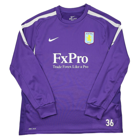 2010/11 ASTON VILLA #36 PLAYER ISSUE TRAINING JUMPER (XL) NIKE