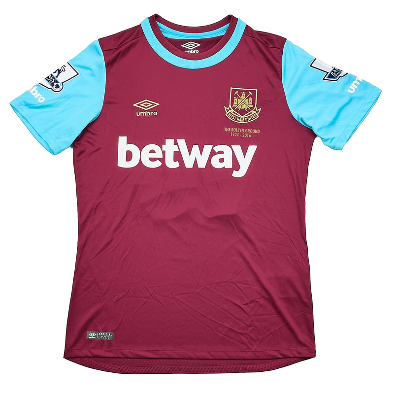 2015/16 West Ham Noble #16 *Match Issue + Signed* Home Shirt (S) Umbro