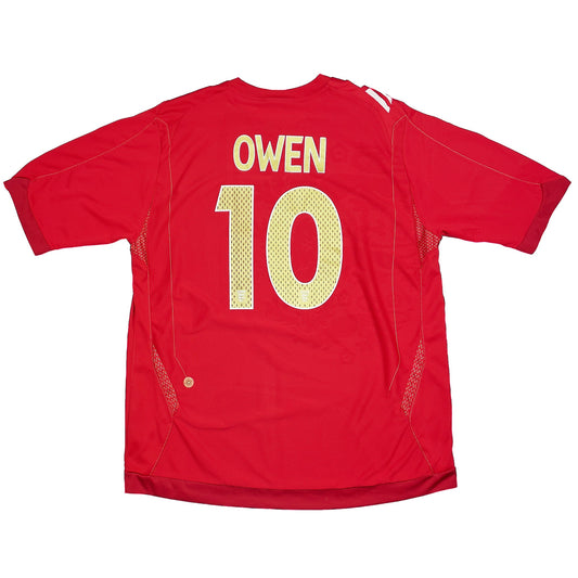 CULT KITS - 2006/08 ENGLAND OWEN #10 AWAY SHIRT (XL) UMBRO