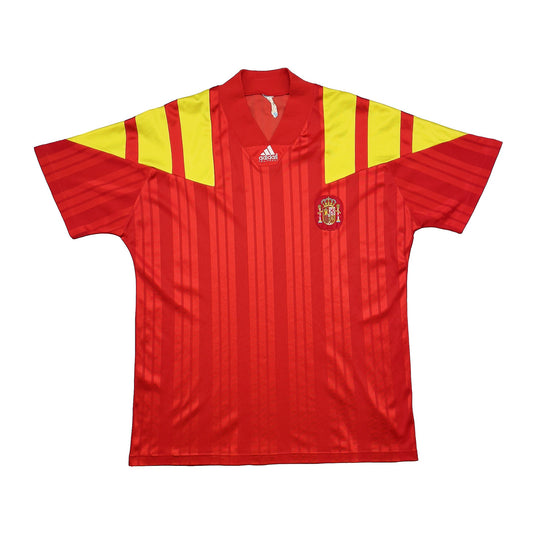 CULT KITS - 1992/94 SPAIN HOME SHIRT (L) ADIDAS