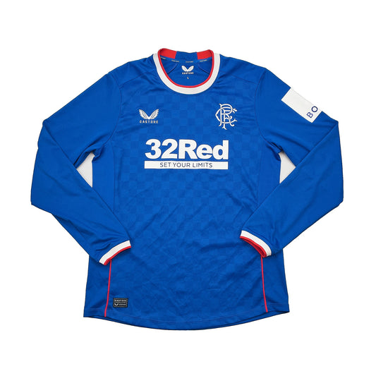 CULT KITS - 2022/23 RANGERS L/S HOME SHIRT (L) CASTORE