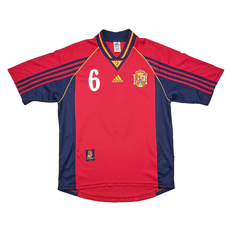 1998/99 Spain R.Hierro #6 Home Shirt (L) Adidas
