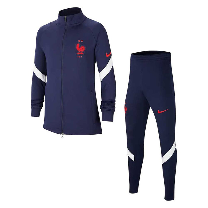 2020-2021 France Nike Dry Strike Tracksuit (Navy) - Kids