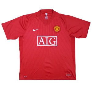 Manchester United 2007-09 Home Shirt (L) (Excellent)_0