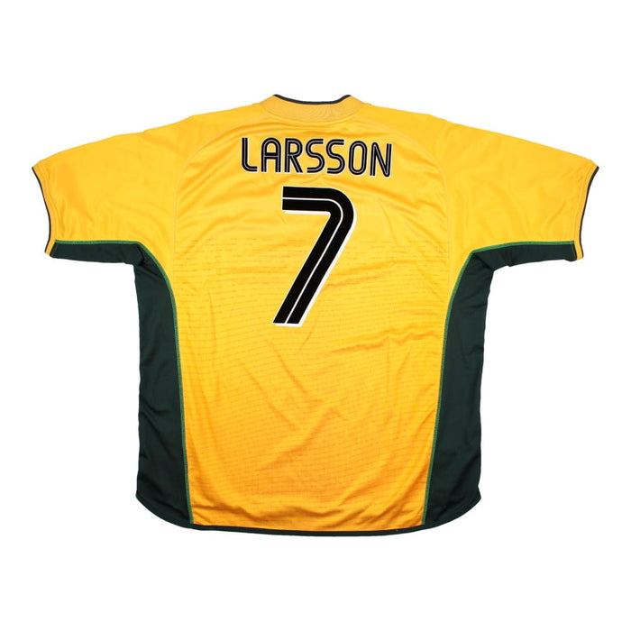 Celtic 2002-03 Away Shirt (Larsson #7) ((Very Good) XXL)