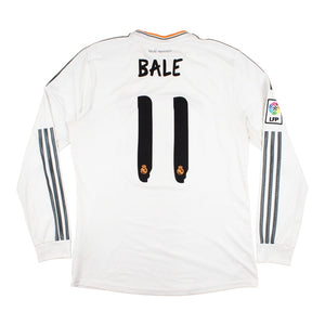 Real Madrid 2013-14 Home Long Sleeve Shirt (Bale #11) ((Very Good) L)_0