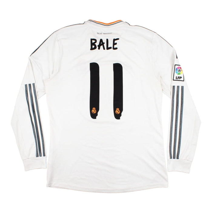 Real Madrid 2013-14 Home Long Sleeve Shirt (Bale #11) ((Very Good) L)