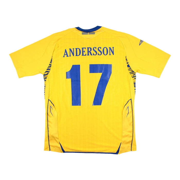 Sweden 2007-08 Home Shirt (Andersson #17) ((Excellent) L)