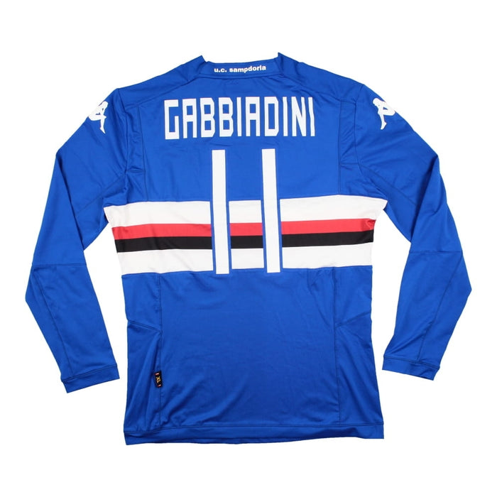 Sampdoria 2014-15 Home Long Sleeve Shirt (Gabbiadini #11) ((Excellent) XL)