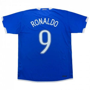 Brazil 2008-10 Away Shirt (Ronaldo #9) ((Excellent) S)_0