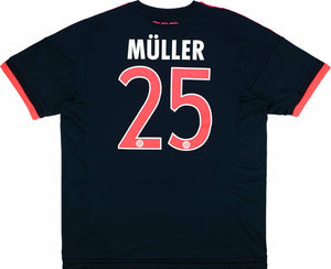 Bayern Munich 2015-16 Third Shirt (Muller #25) (Excellent)_0