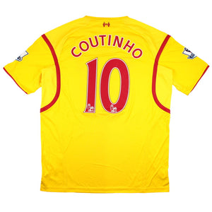 Liverpool 2014-15 Away Shirt (3XL) Coutinho #10 (Mint)_0