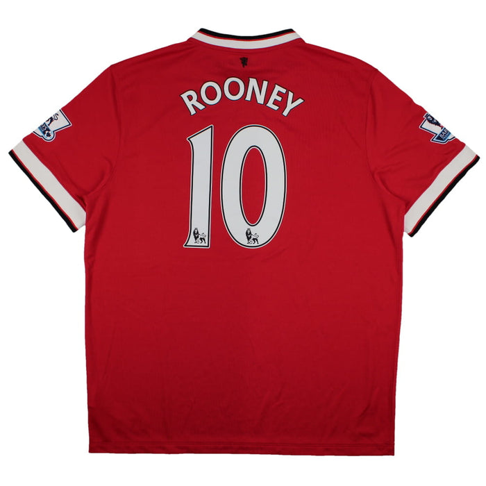 Manchester United 2014-15 Home Shirt (XL) Rooney #10 (Mint)