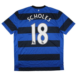 Manchester United 2011-12 Away Shirt (XL) Scholes #18 (Excellent)_0