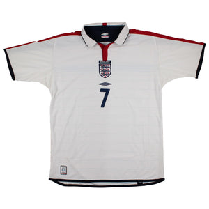 England 2003-05 Home Shirt (L) Beckham #7 (Excellent)_1