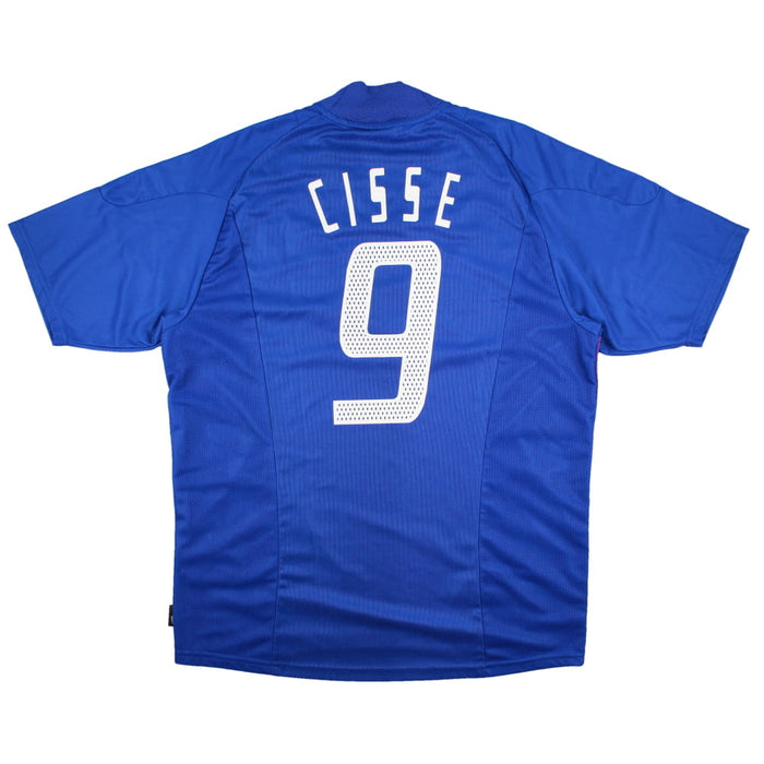 France 2002-04 Home Shirt (XL) Cisse #9 (Excellent)