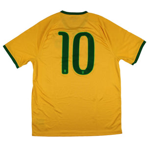 Brazil 2014-16 Home Shirt (L) #10 (Excellent)_0