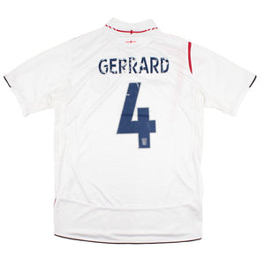 England 2005-07 Home Shirt (M) Gerrard #4 (Good)_0