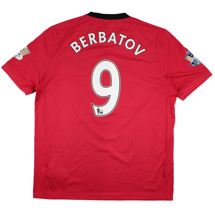 Manchester United 2009-10 Home Shirt (L) Berbatov #9 (Very Good)