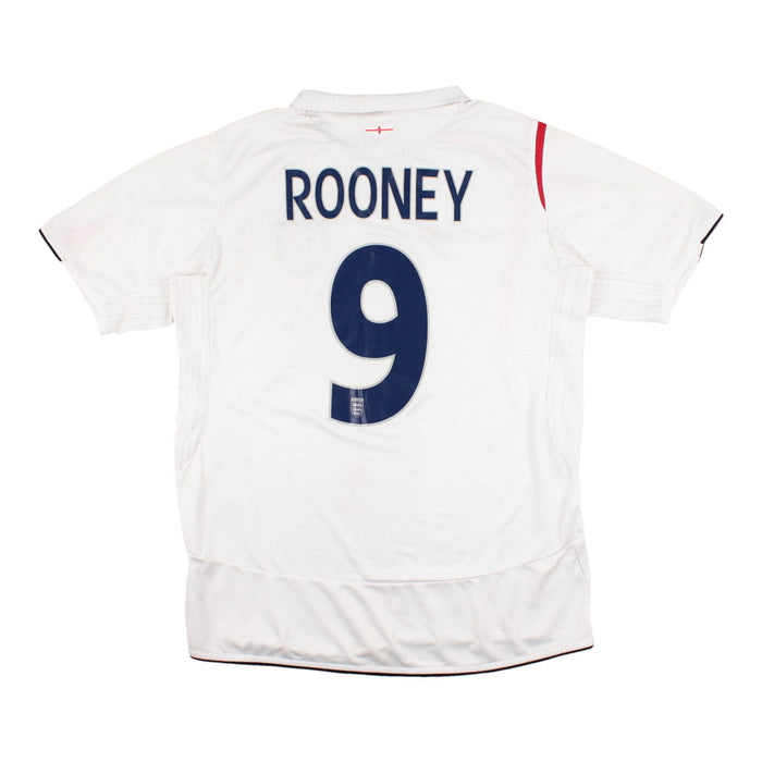 England 2006-08 Home Shirt (Rooney #9) (L) (Very Good)