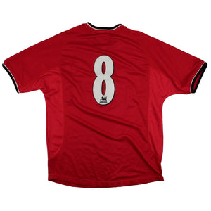 Manchester United 2000-02 Home Shirt (M) #8 (Fair)_0