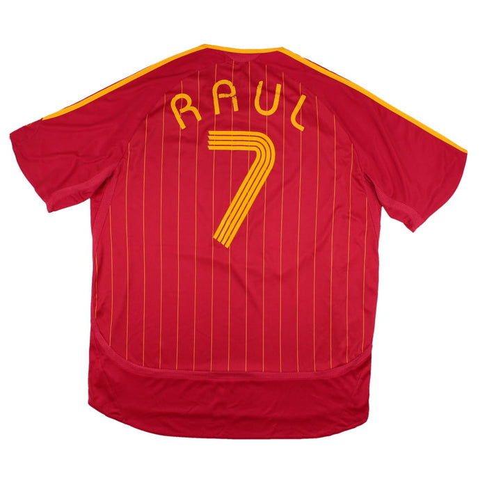 Spain 2006-08 Home Shirt (XL) Raul #7 (Very Good)