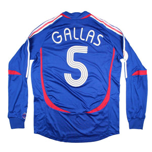 France 2006-08 Long Sleeve Home Shirt (L) Gallas #5 (Very Good)_0