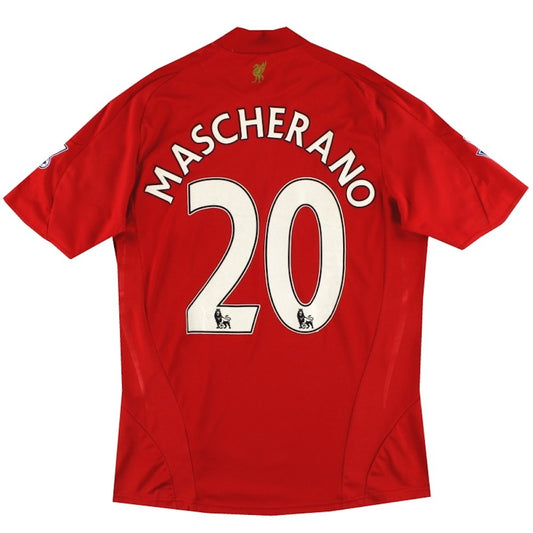 Liverpool 2008-10 Home Shirt (Mascherano #20) (L) (Good)_0