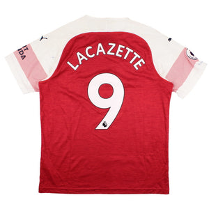 Arsenal 2018-2019 Home Shirt (Lacazette #9) (L) (Good)_0