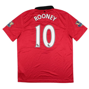 Manchester United 2013-14 Home Shirt (L) Rooney #10 (Mint)_0