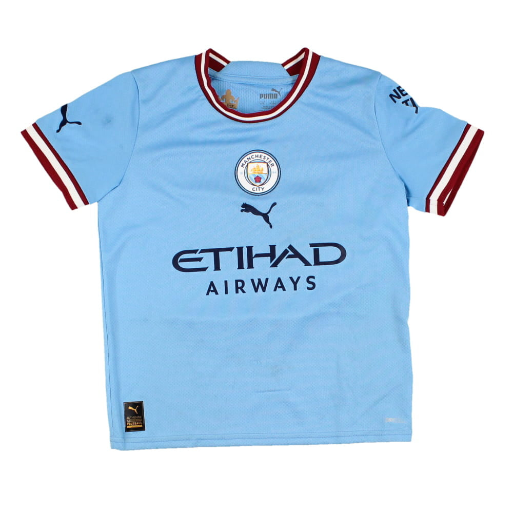 The Manchester City 2022-23 Home Shirt (Grealish #10) (9-10y) (Fair)_1