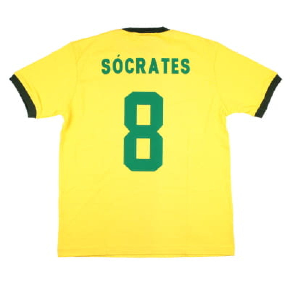 Brazil 1982 Toffs Retro Football Shirt (L) Socrates #8 (Mint)_0