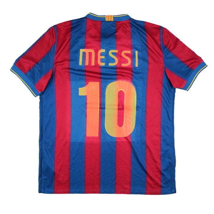 Barcelona 2009-10 Home Shirt (Messi #10) (M) (Good)