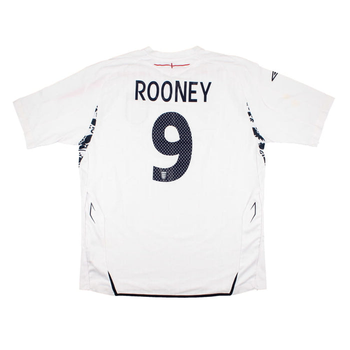 England 2007-2009 Home Shirt (XL) Rooney #9 (Good)