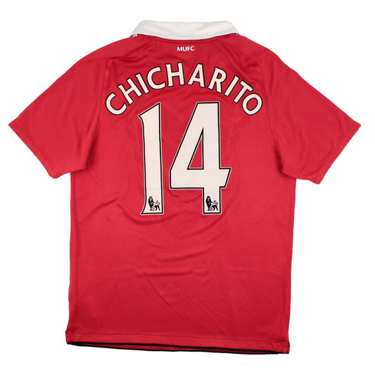 Manchester United 2010-11 Home Shirt (M) Chicharito #14 (Very Good)_0