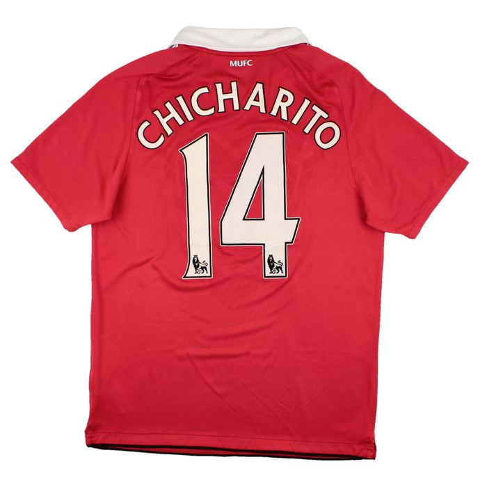 Manchester United 2010-11 Home Shirt (M) Chicharito #14 (Very Good)