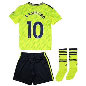 Manchester United 2022-23 Third Mini Kit (Age 5) (Rashford #10) (Excellent)_0