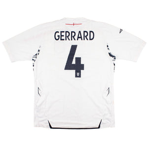 England 2007-09 Home Shirt (XL) Gerrard #4 (Very Good)_0