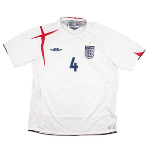 England 2007-09 Home Shirt (XL) Gerrard #4 (Very Good)_1