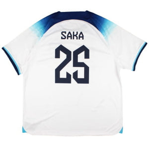 England 2022-23 Home Shirt (XXL) Saka #25 (Mint)_0