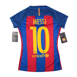 Barcelona 2016-17 Home Shirt (XS (Womens) Messi #10 (Excellent)_0