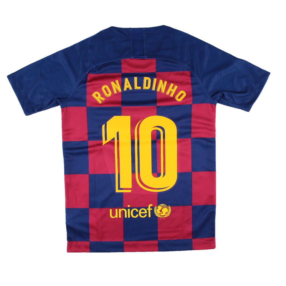 Barcelona 2019-20 Home Shirt (MB) Ronaldinho #10 (Mint)_0
